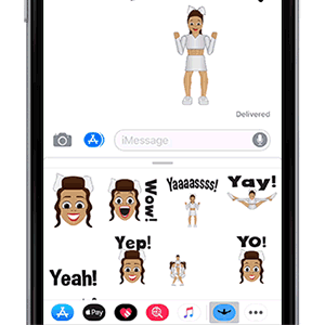 Cheer GIFs Animated Cheerleading Sticker iMessage / iOS Keyboard App